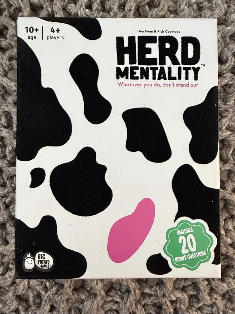 Herd Mentality Party Game - Black, White & Pink Box